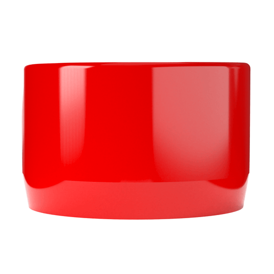 1 in. External Flat Furniture Grade PVC End Cap - Red - FORMUFIT