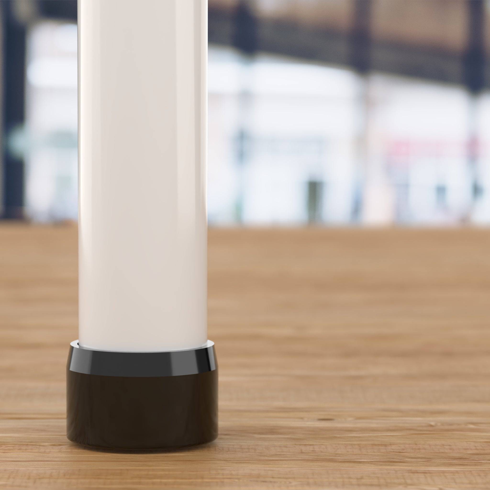 2 in. External Flat PVC End Cap, Furniture Grade - Black External Cap - FORMUFIT