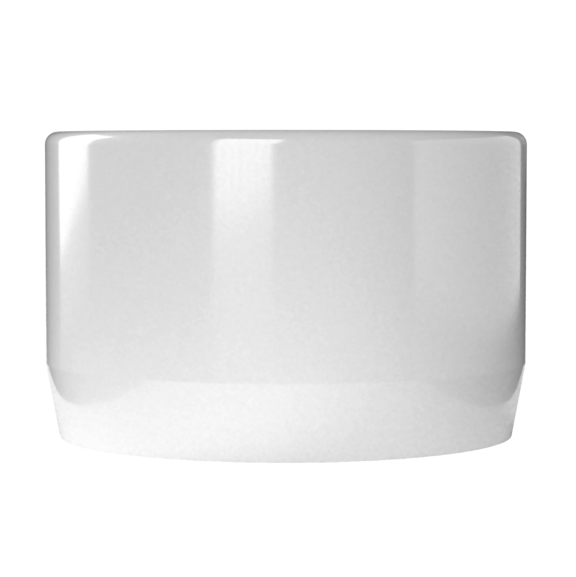 2 in. External Flat PVC End Cap, Furniture Grade - White External Cap - FORMUFIT