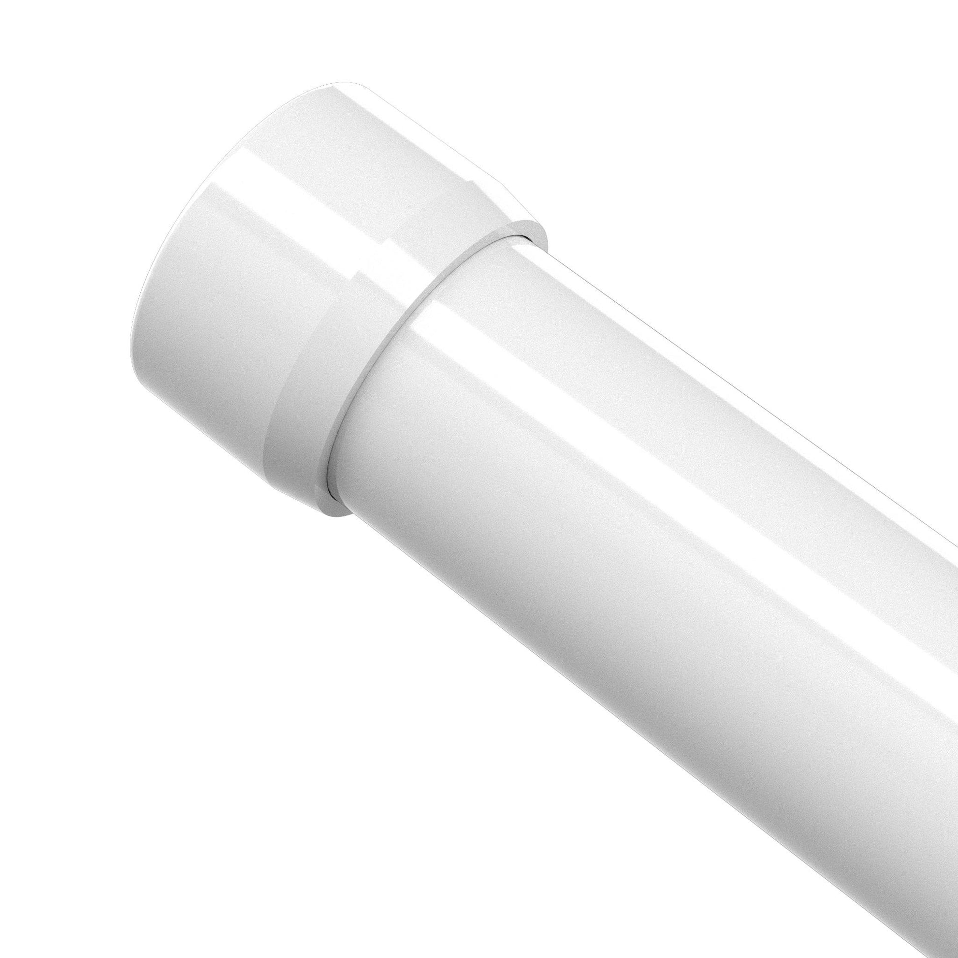 2 in. External Flat PVC End Cap, Furniture Grade - White External Cap - FORMUFIT