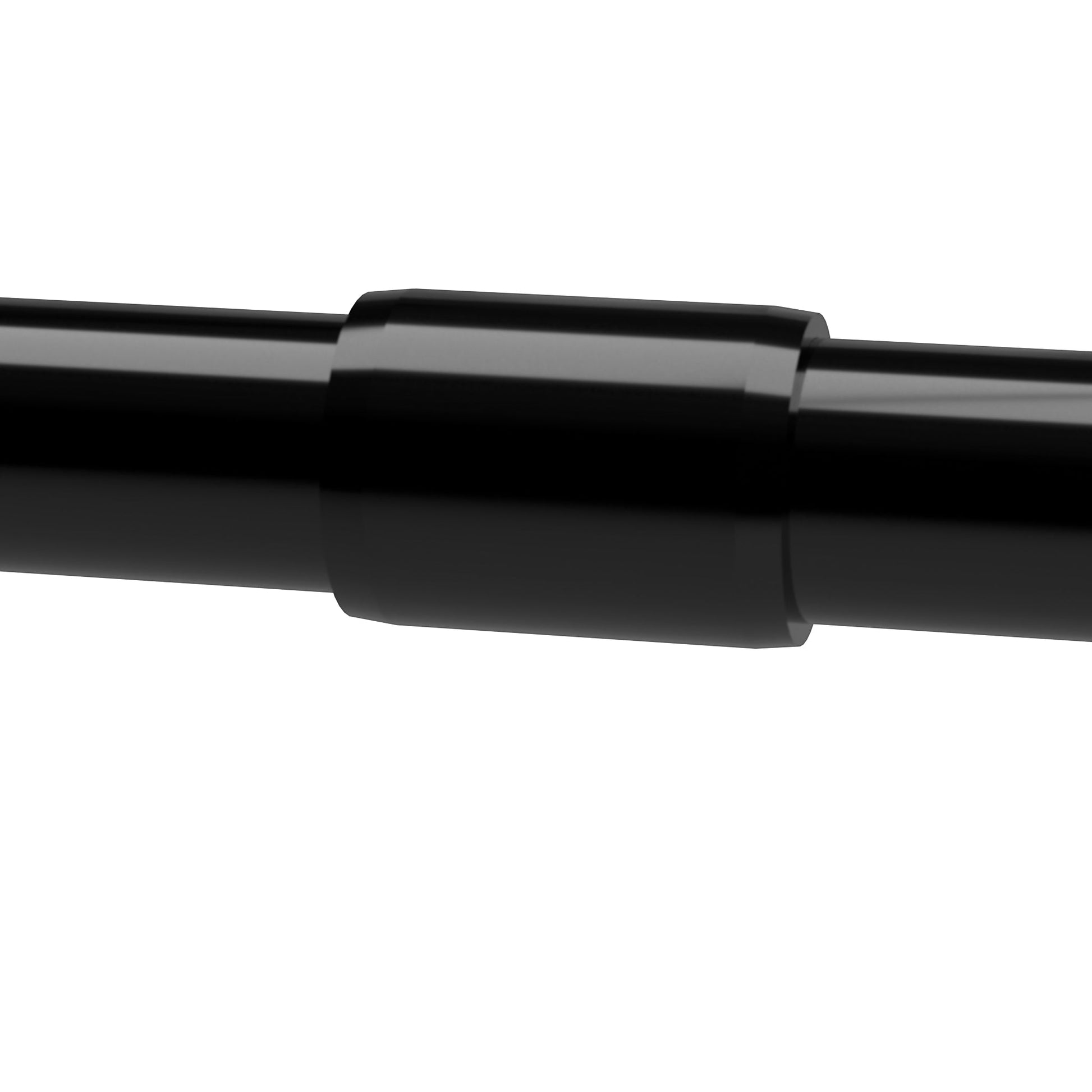 1-1/2 in. External PVC Coupler, Furniture Grade - Black External Coupling - FORMUFIT