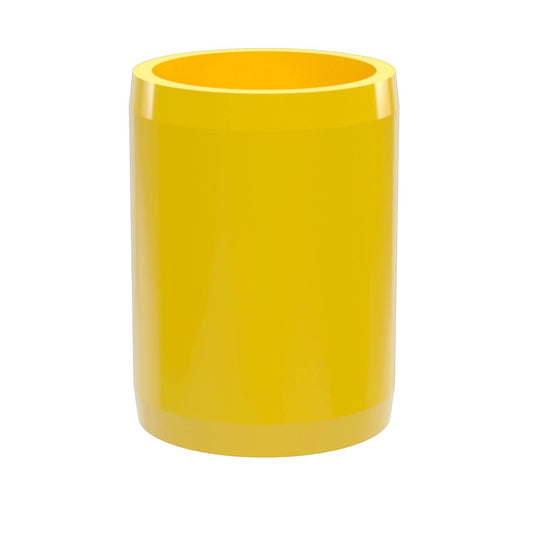 1-1/2 in. External Furniture Grade PVC Coupling - Yellow - FORMUFIT