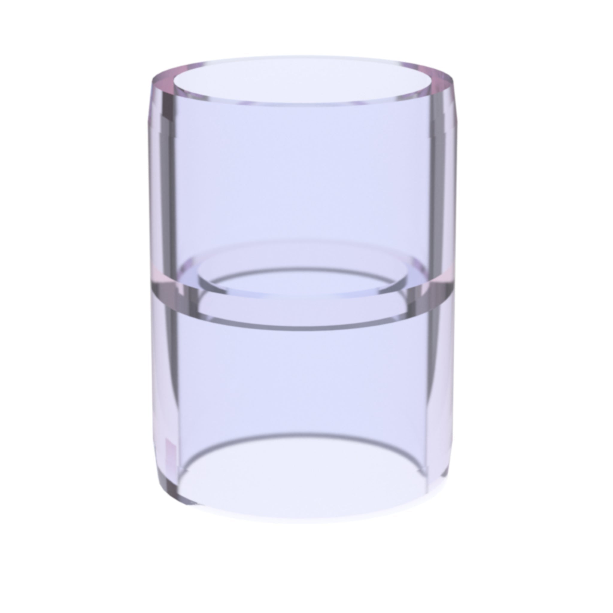 1/2 in. External PVC Coupler, Furniture Grade - Clear External Coupling - FORMUFIT