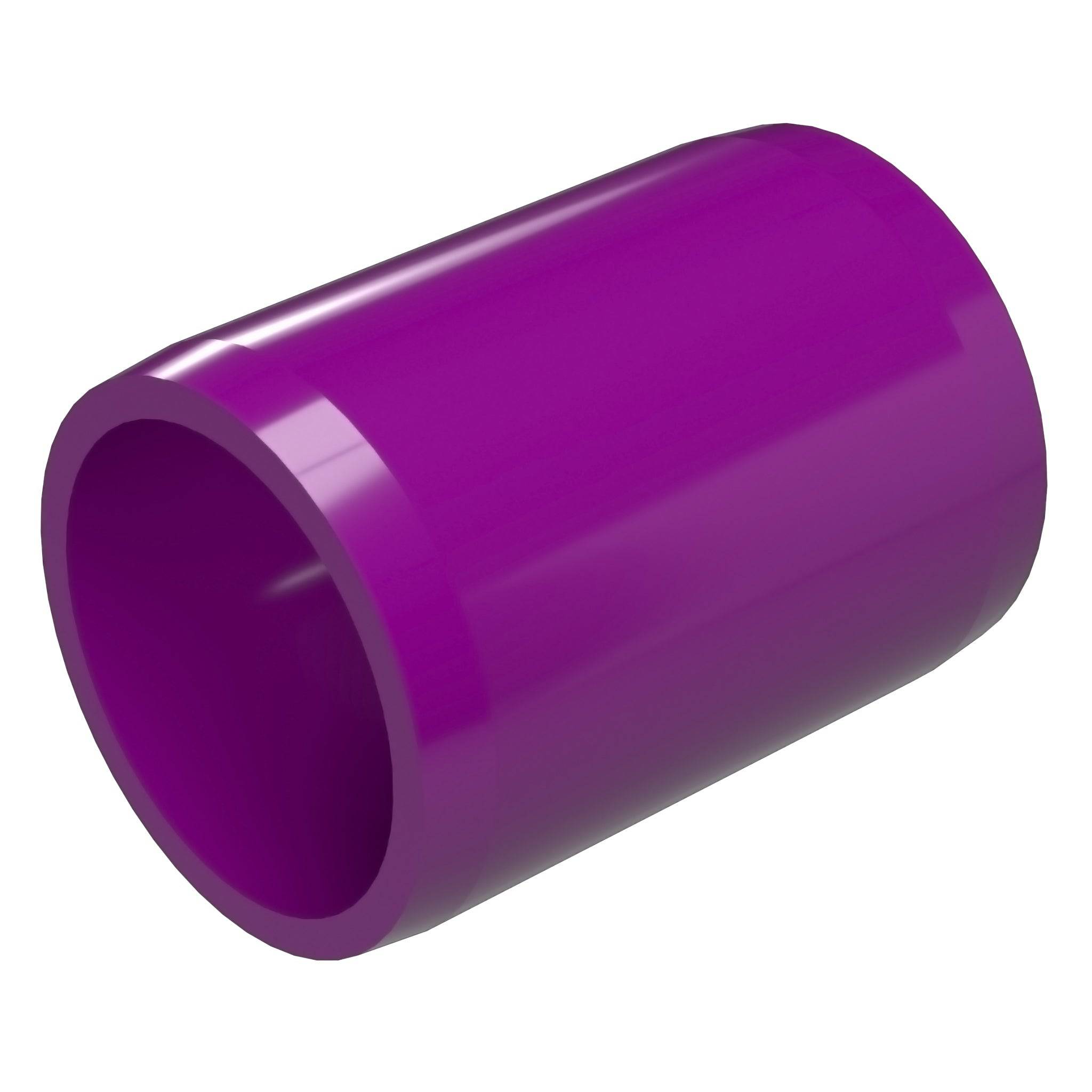 1/2 in. External PVC Coupler, Furniture Grade - Purple External Coupling - FORMUFIT