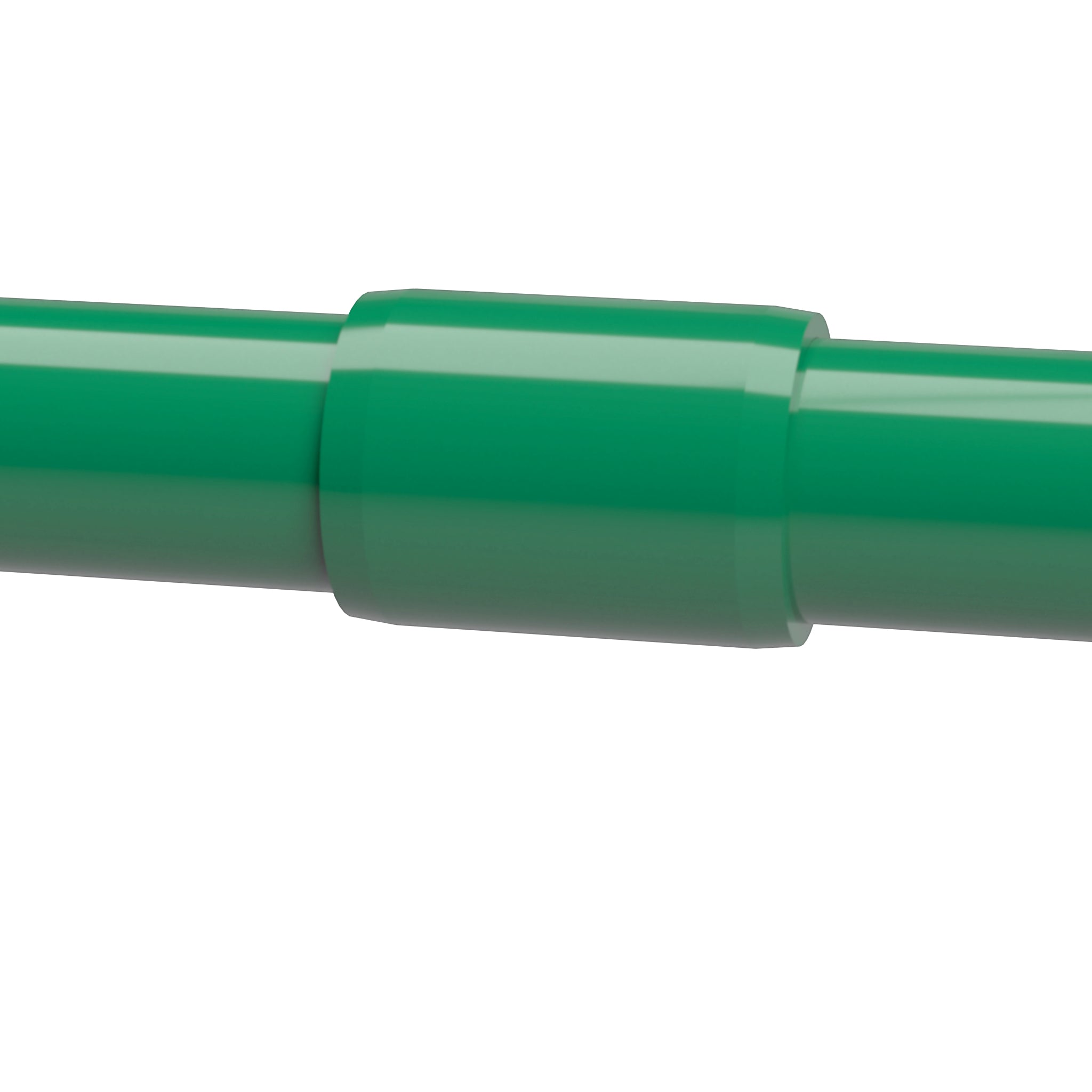 1 in. External PVC Coupler, Furniture Grade - Green External Coupling - FORMUFIT