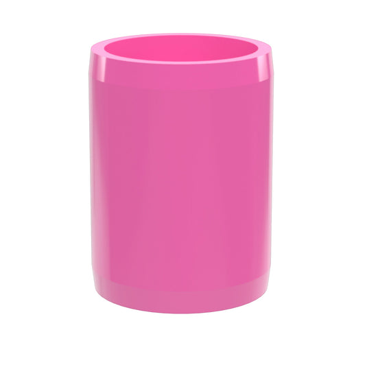 1 in. External Furniture Grade PVC Coupling - Pink - FORMUFIT