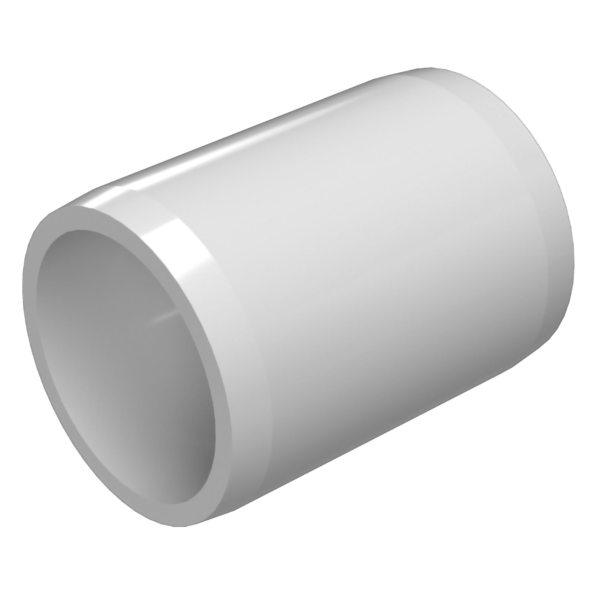 2 in. External PVC Coupler, Furniture Grade - Gray External Coupling - FORMUFIT