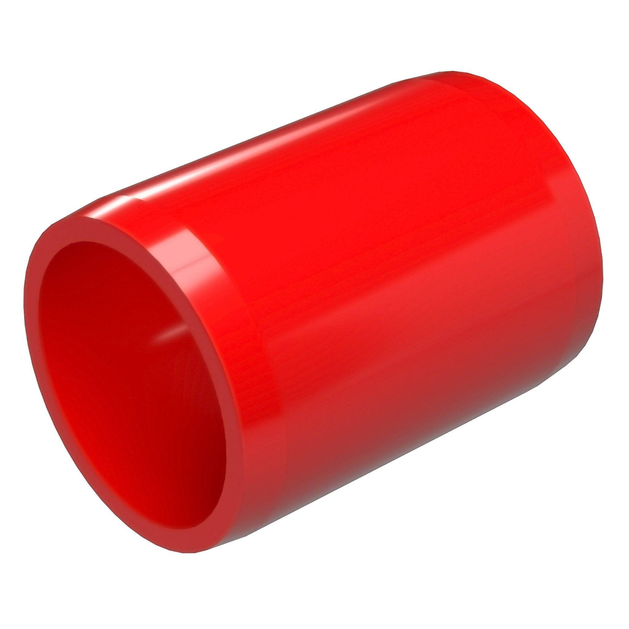 3/4 in. External PVC Coupler, Furniture Grade - Red External Coupling - FORMUFIT