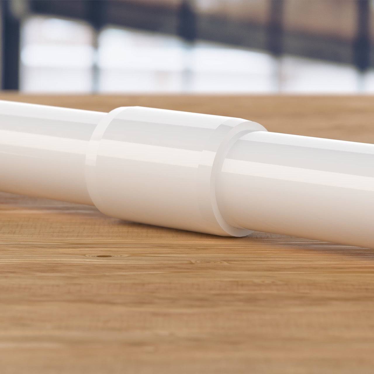 3/4 in. External PVC Coupler, Furniture Grade - White External Coupling - FORMUFIT