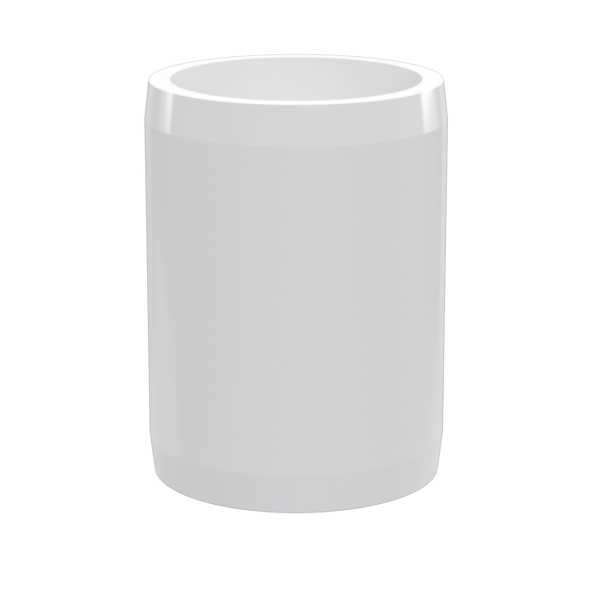 3/4 in. External PVC Coupler, Furniture Grade - White External Coupling - FORMUFIT