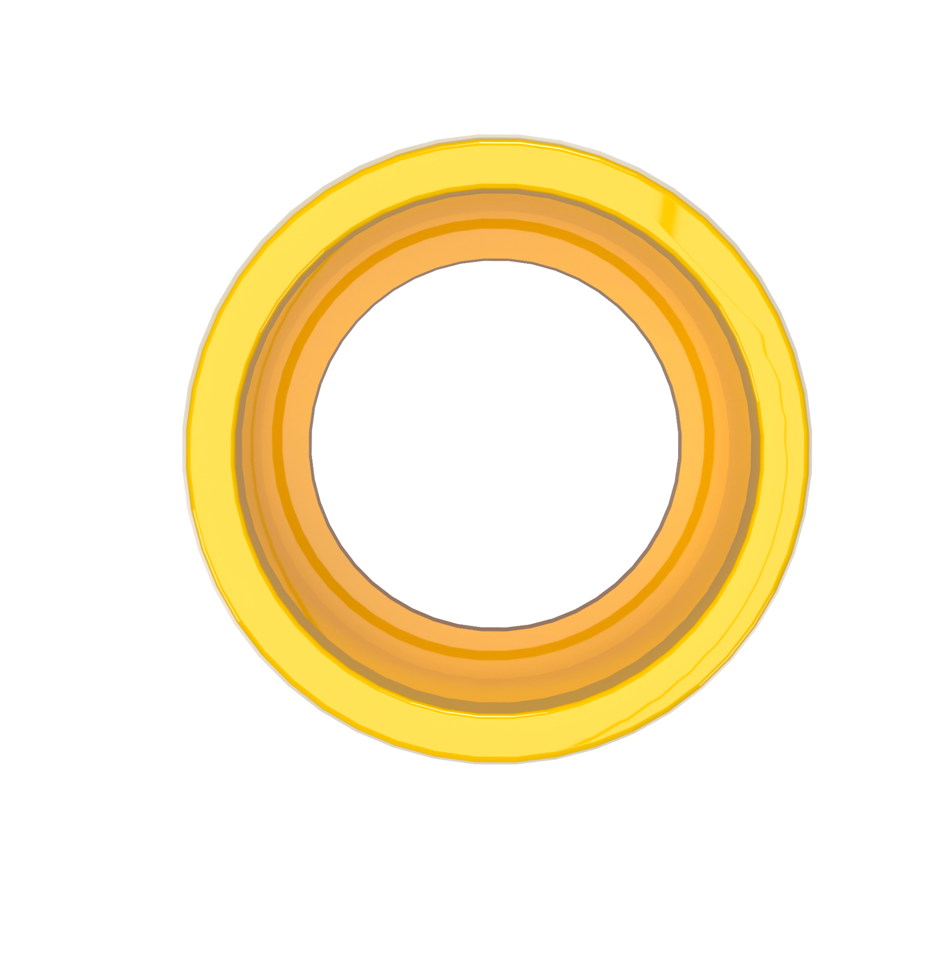3/4 in. External Furniture Grade PVC Coupling - Yellow - FORMUFIT