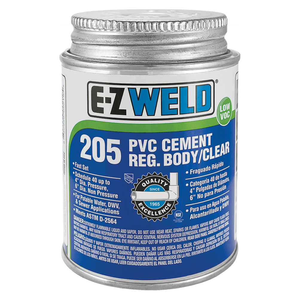 E-Z Weld Clear PVC Cement (4 oz.) Fastening Accessories - FORMUFIT