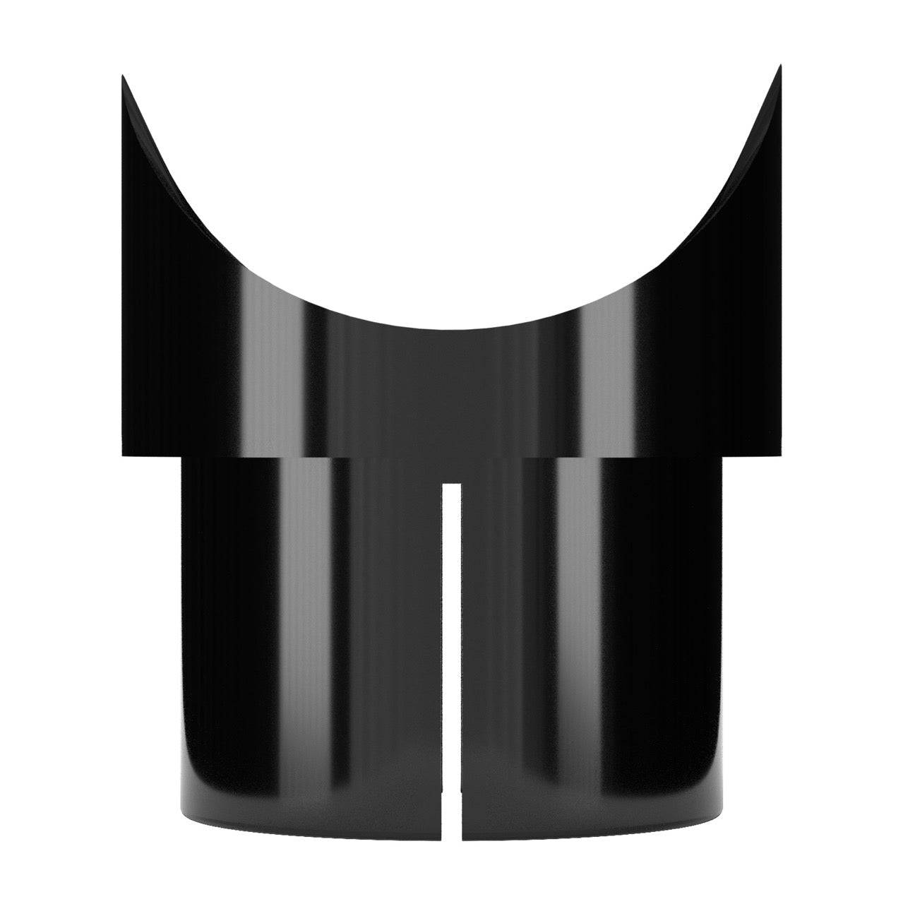 1-1/4 in. Fishmouth Furniture Grade PVC Adapter - Black - FORMUFIT