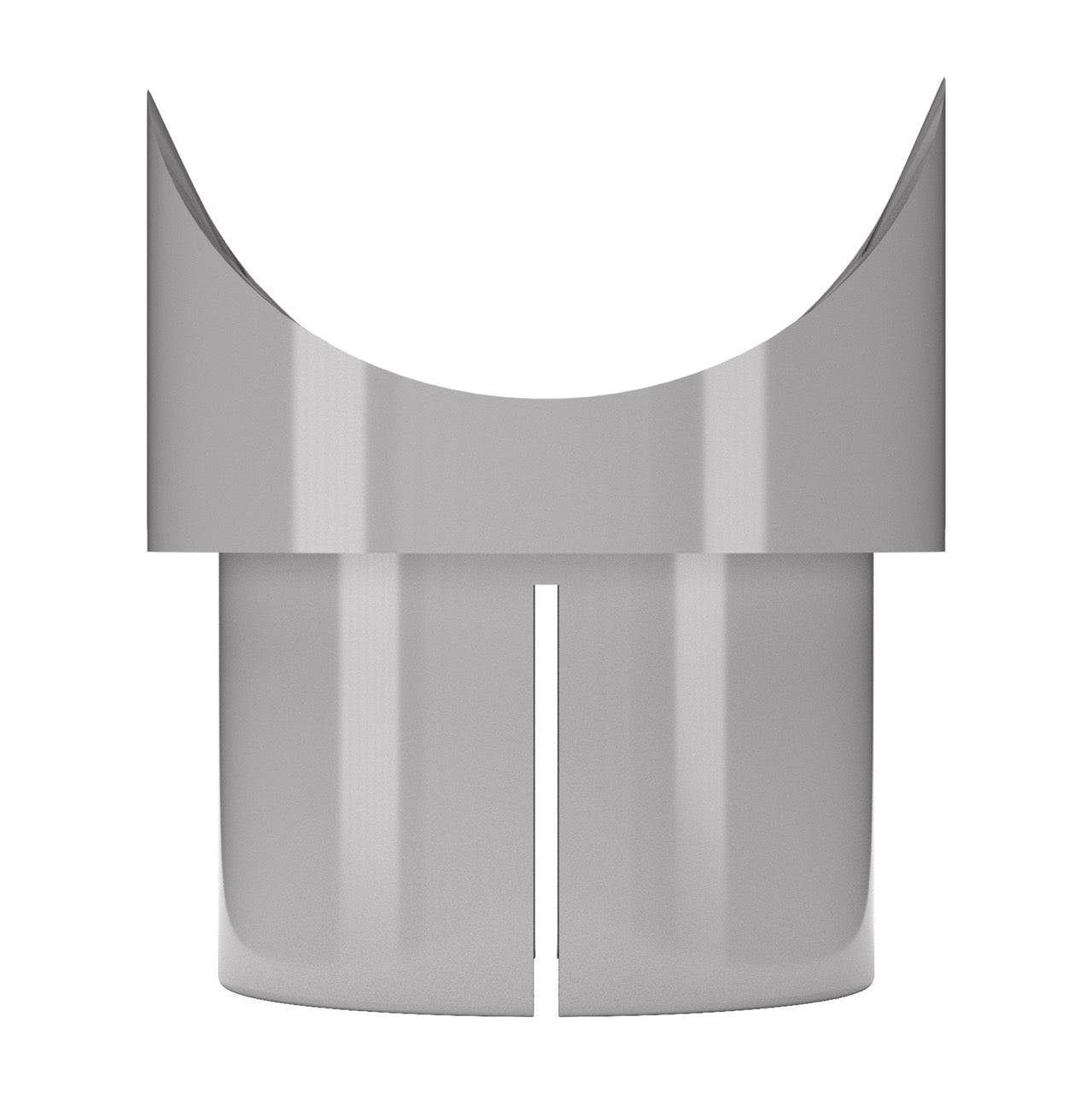 1-1/4 in. Fishmouth Furniture Grade PVC Adapter - Gray - FORMUFIT