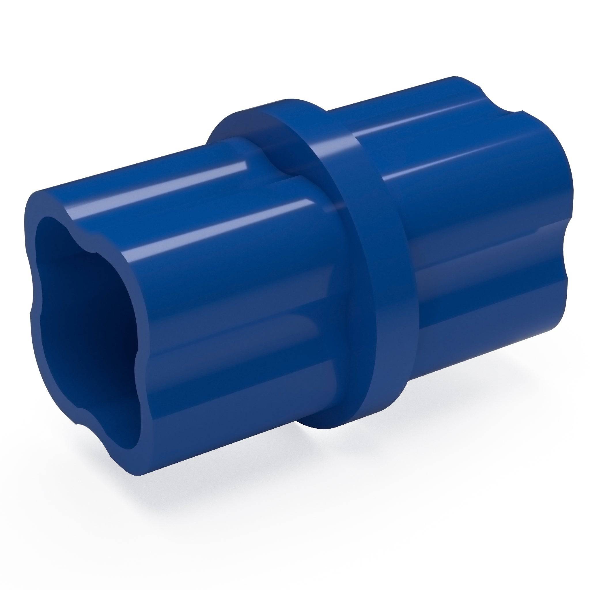 1/2 in. Internal PVC Coupler, Furniture Grade - Blue Internal Coupling - FORMUFIT