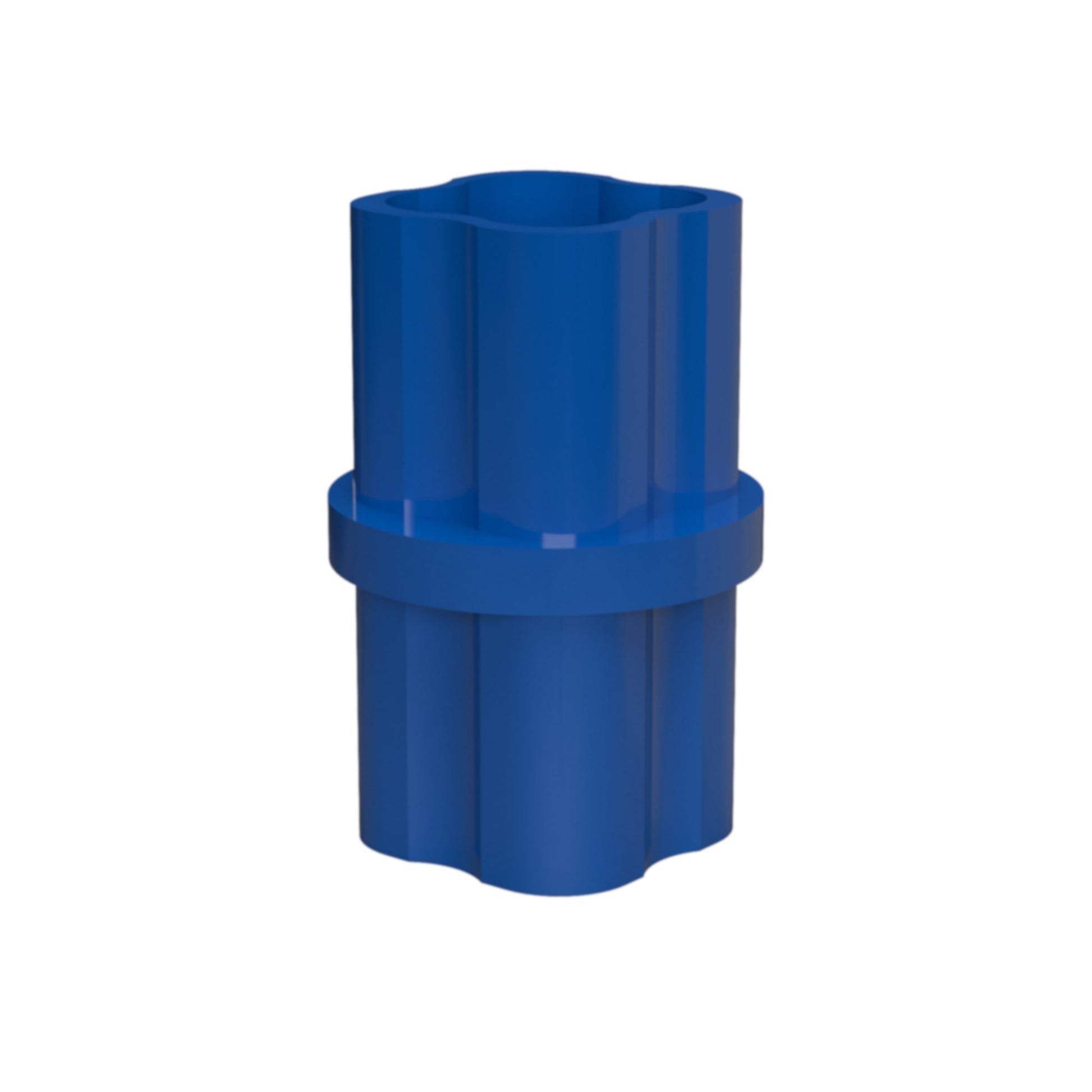 1/2 in. Internal PVC Coupler, Furniture Grade - Blue Internal Coupling - FORMUFIT