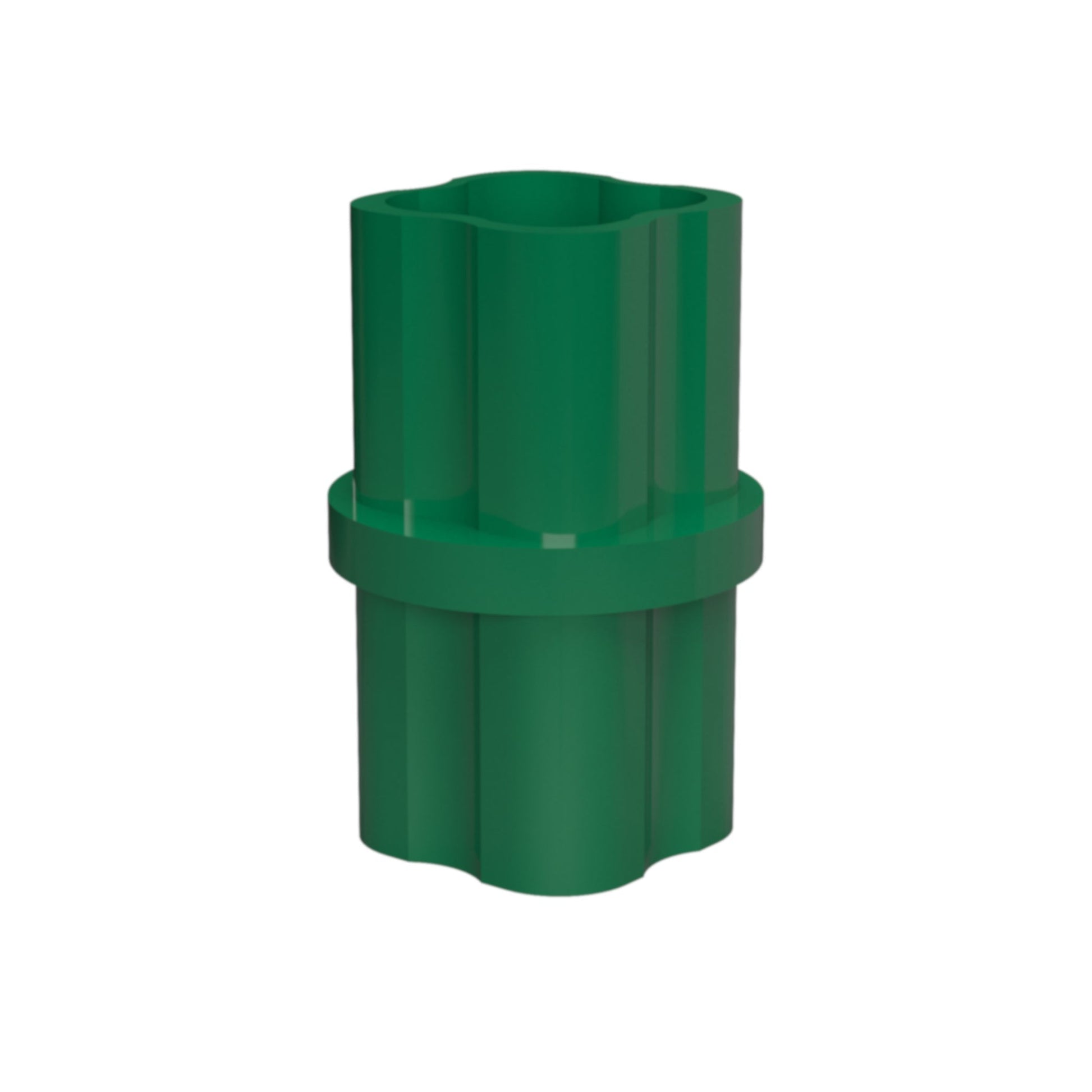 1/2 in. Internal PVC Coupler, Furniture Grade - Green Internal Coupling - FORMUFIT