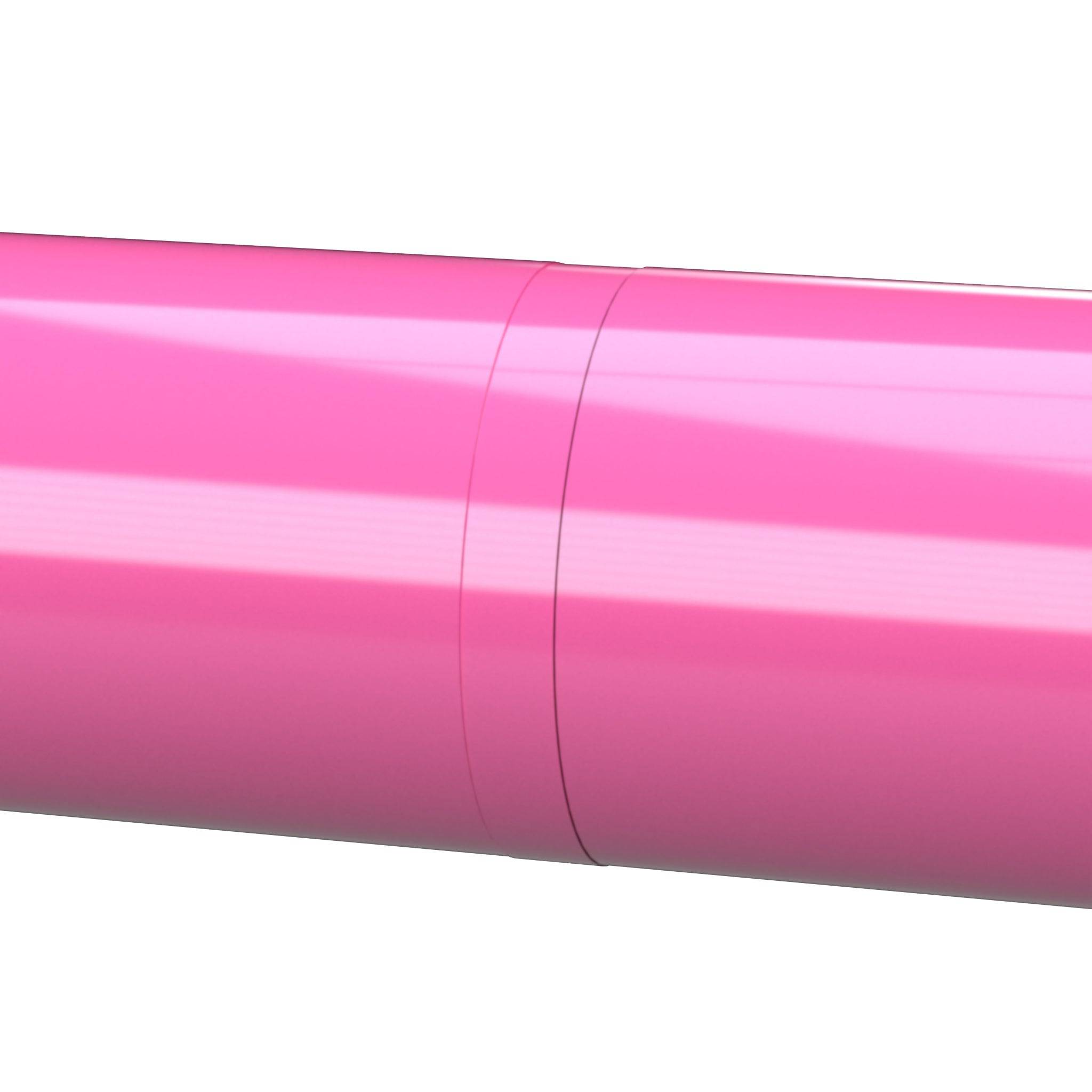 1/2 in. Internal PVC Coupler, Furniture Grade - Pink Internal Coupling - FORMUFIT