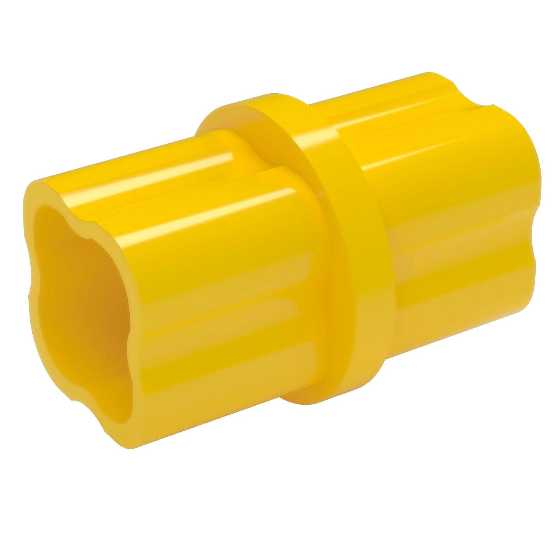 1/2 in. Internal PVC Coupler, Furniture Grade - Yellow Internal Coupling - FORMUFIT