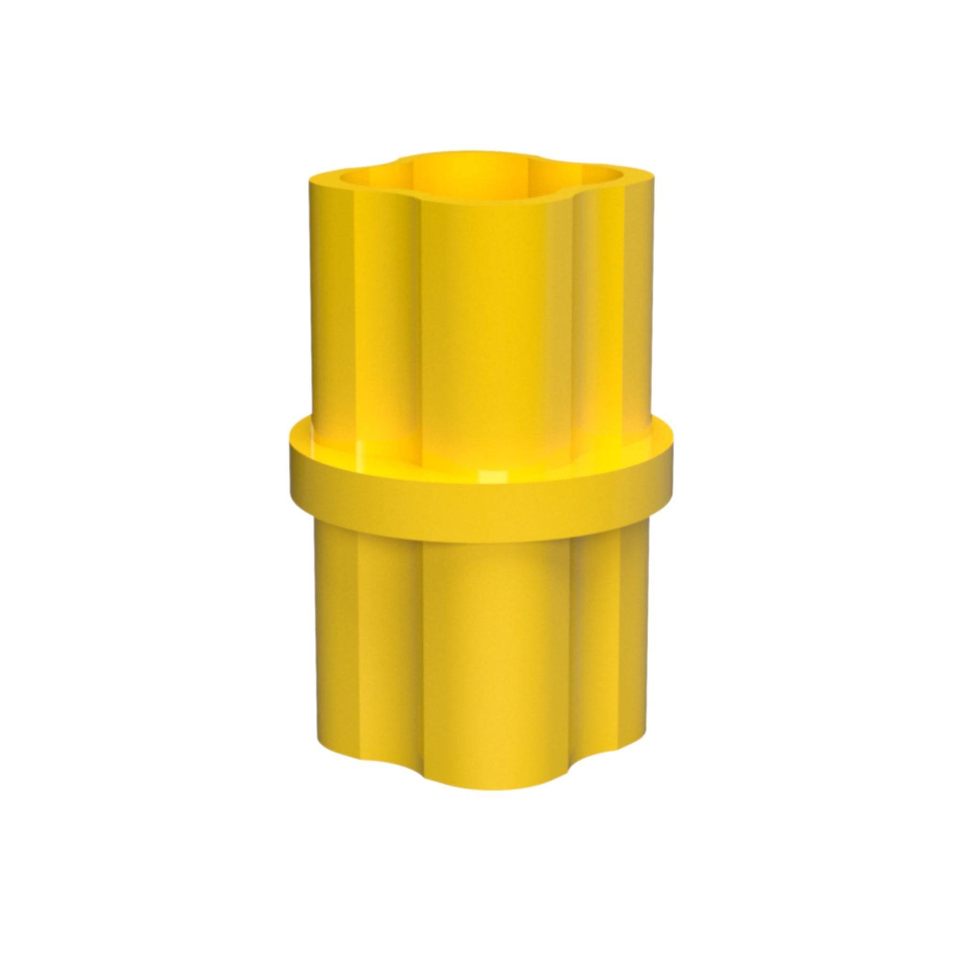 1/2 in. Internal PVC Coupler, Furniture Grade - Yellow Internal Coupling - FORMUFIT