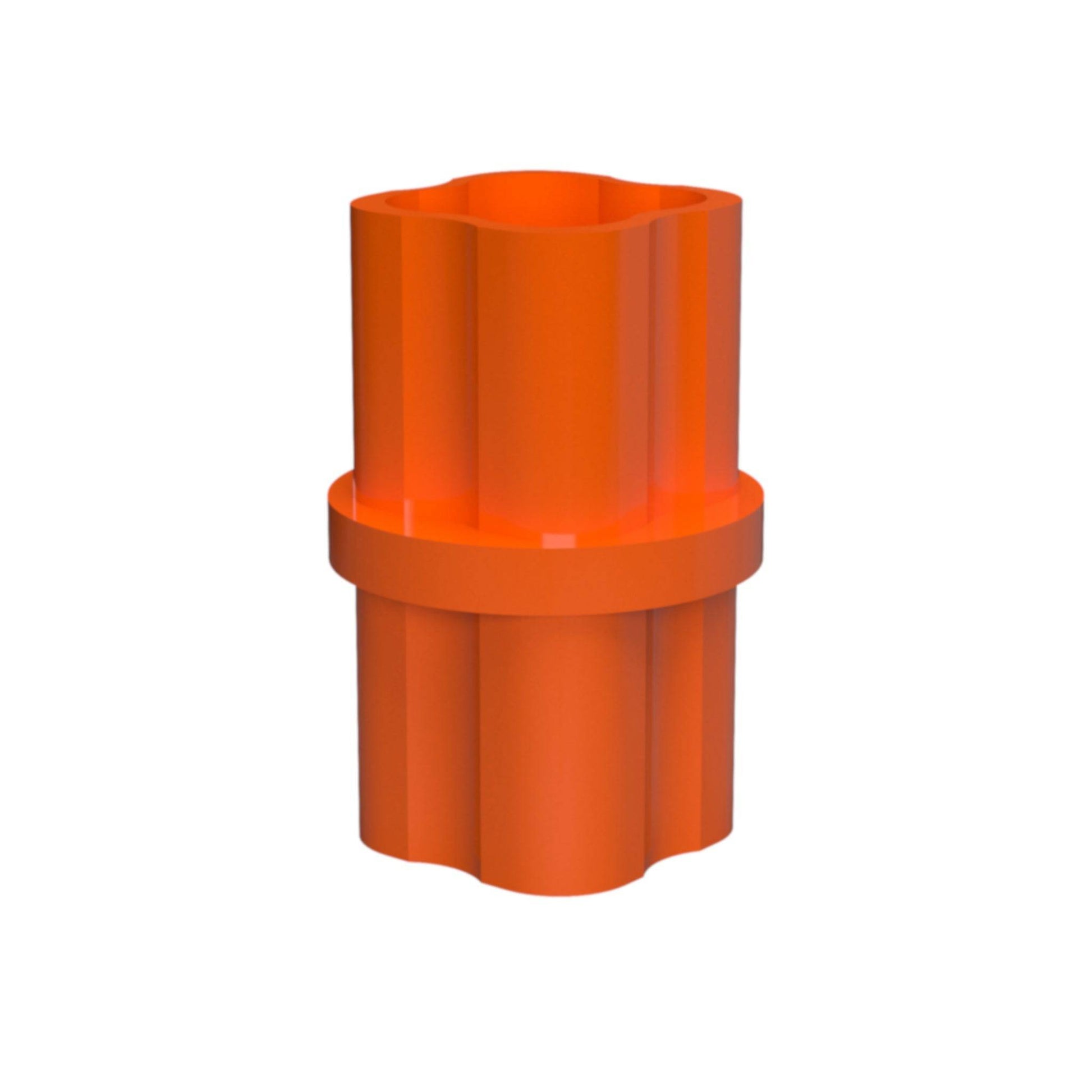 3/4 in. Internal PVC Coupler, Furniture Grade - Orange Internal Coupling - FORMUFIT
