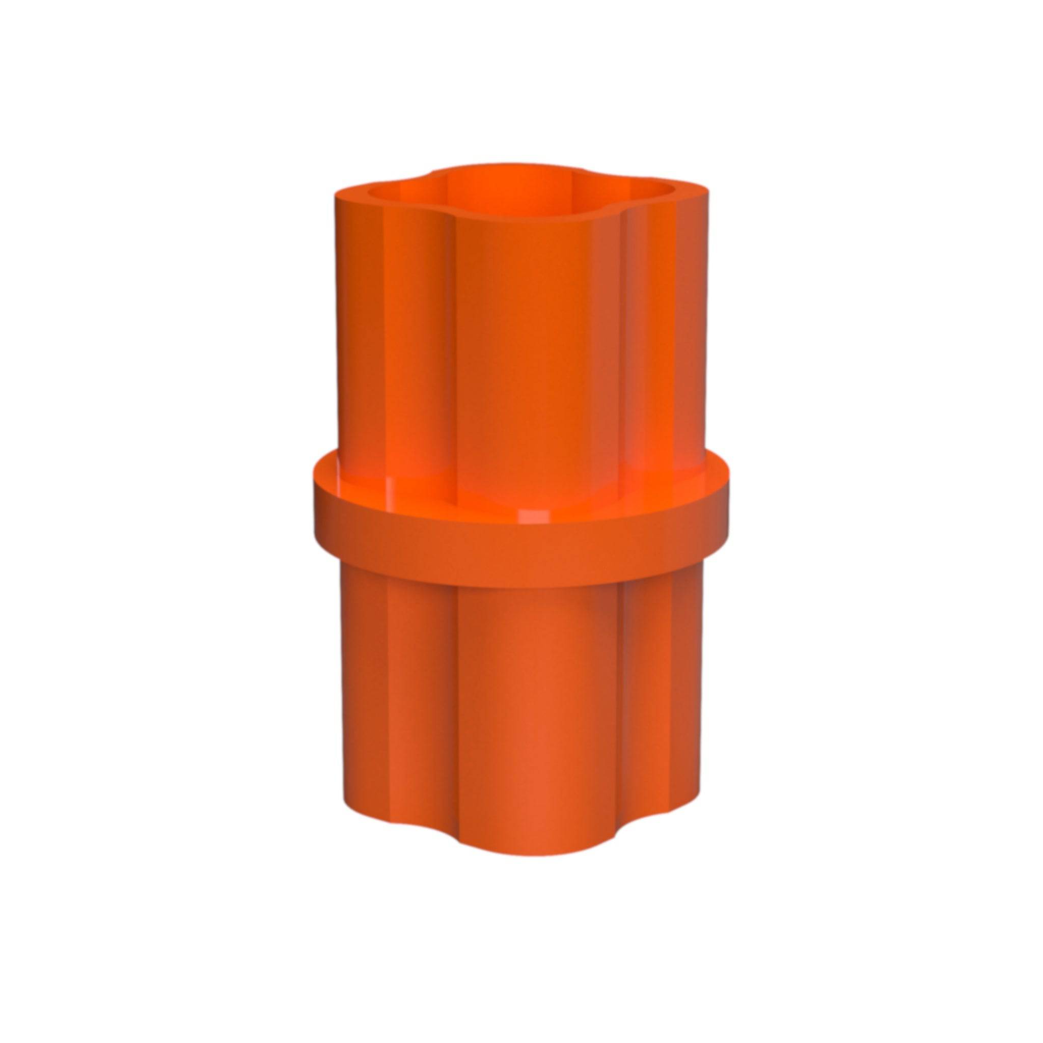 3/4 in. Internal PVC Coupler, Furniture Grade - Orange Internal Coupling - FORMUFIT