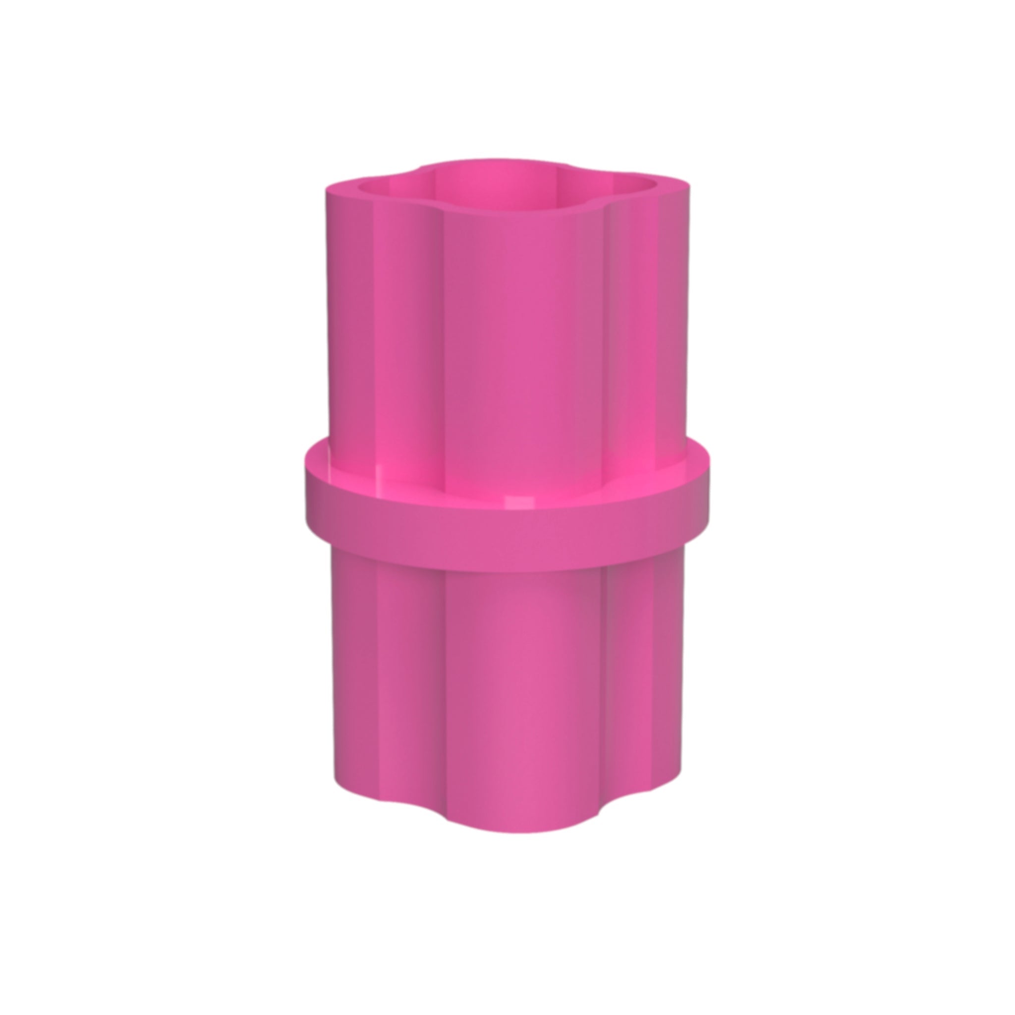 3/4 in. Internal PVC Coupler, Furniture Grade - Pink Internal Coupling - FORMUFIT