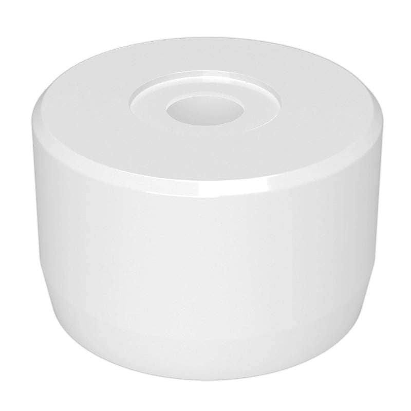 Closeout - Caster Pipe Cap for 1/2" Stems New - 1-1 4" Caster Pipe Cap (1 2") - White - FORMUFIT
