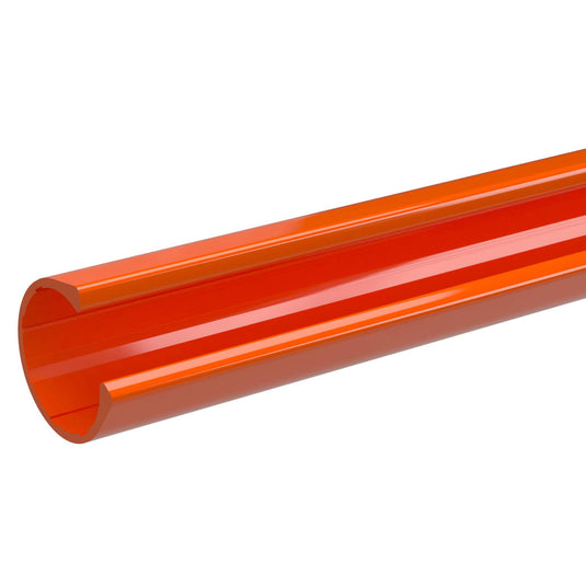 1-1/4 in. x 40 in. PipeClamp PVC Material Snap Clamp - Orange - FORMUFIT