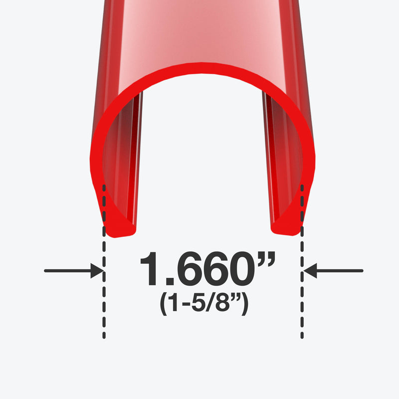 Load image into Gallery viewer, 1-1/4 in. x 40 in. PipeClamp PVC Material Snap Clamp - Red - FORMUFIT
