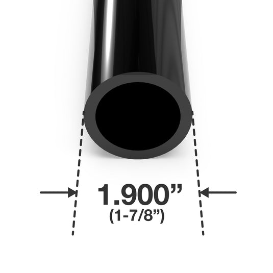 1-1/2 in. Sch 40 Furniture Grade PVC Pipe - Black - FORMUFIT