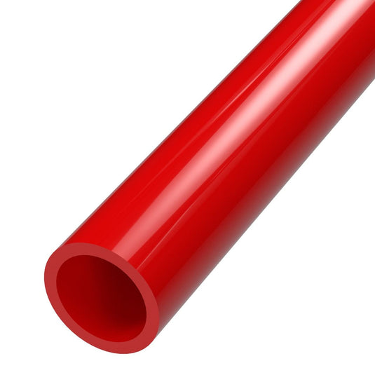 1-1/4 in. Sch 40 Furniture Grade PVC Pipe - Red - FORMUFIT