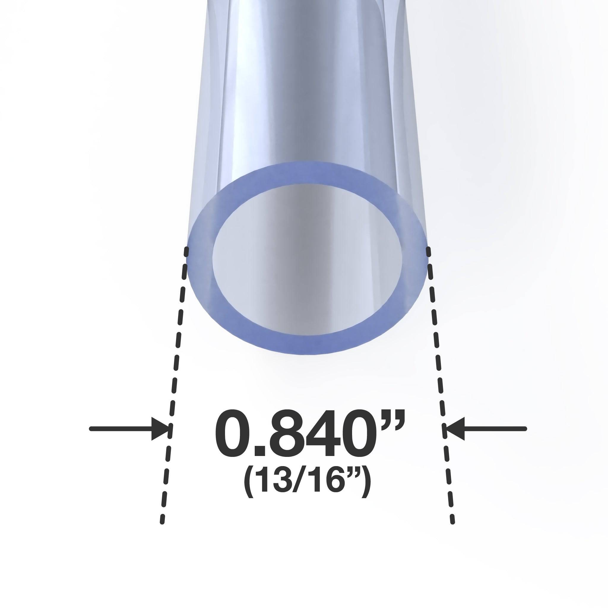 1/2 in. PVC Pipe - Sch 40, Furniture Grade - Clear PVC Pipe - FORMUFIT