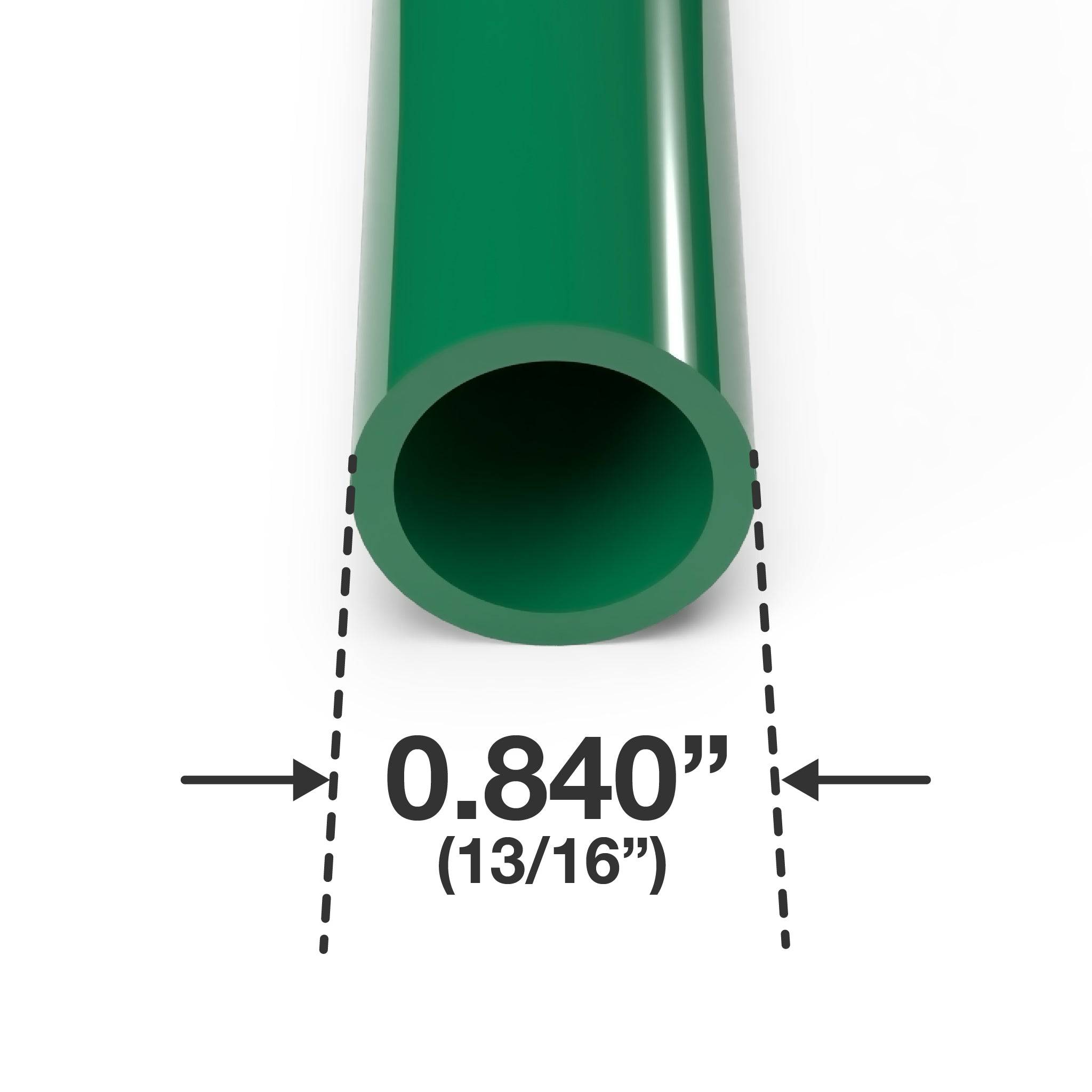 1/2 in. PVC Pipe - Sch 40, Furniture Grade - Green PVC Pipe - FORMUFIT