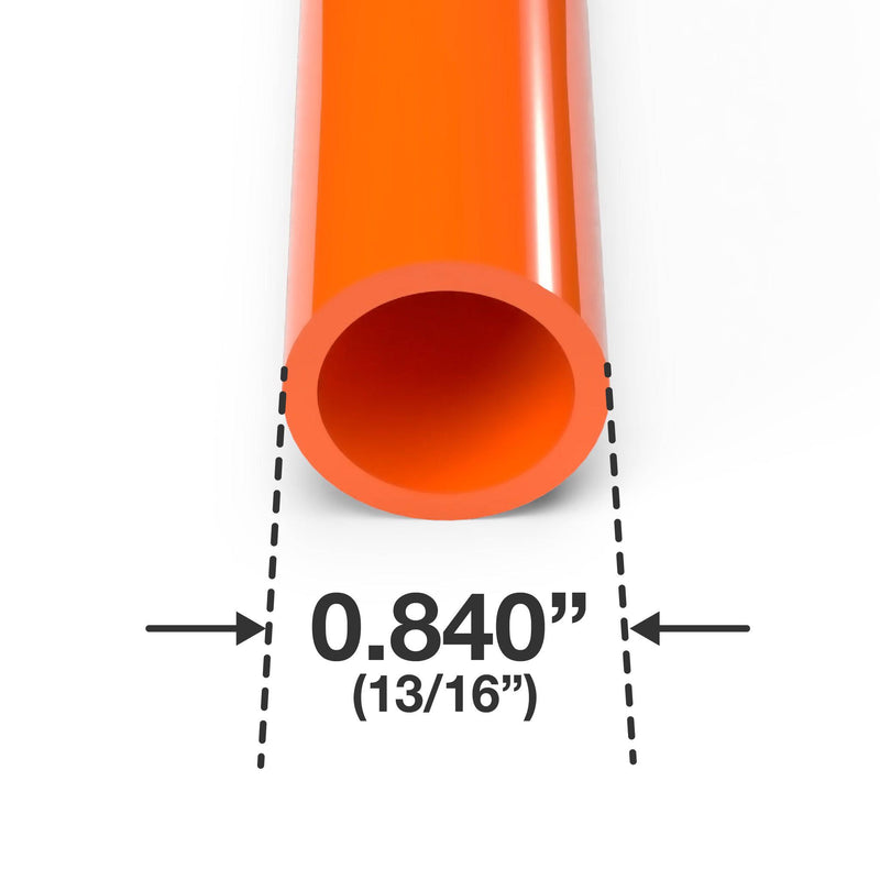 Load image into Gallery viewer, 1/2 in. Sch 40 Furniture Grade PVC Pipe - Orange - FORMUFIT
