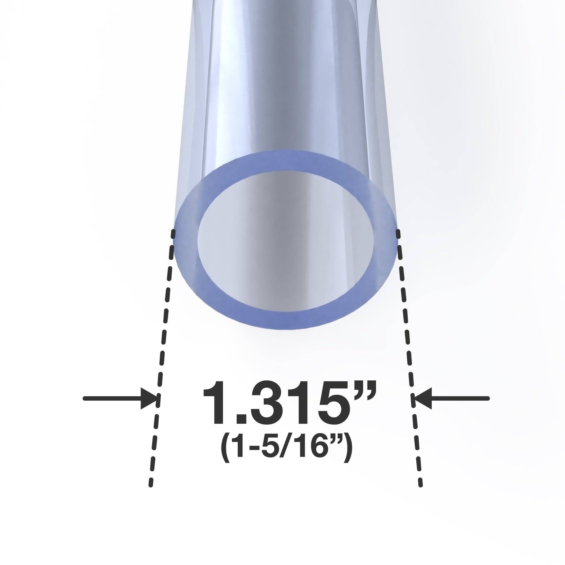 1 in. PVC Pipe - Sch 40, Furniture Grade - Clear PVC Pipe - FORMUFIT