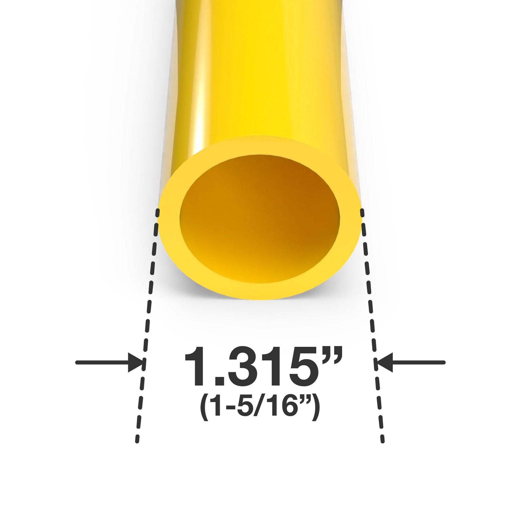 1 in. PVC Pipe - Sch 40, Furniture Grade - Yellow PVC Pipe - FORMUFIT