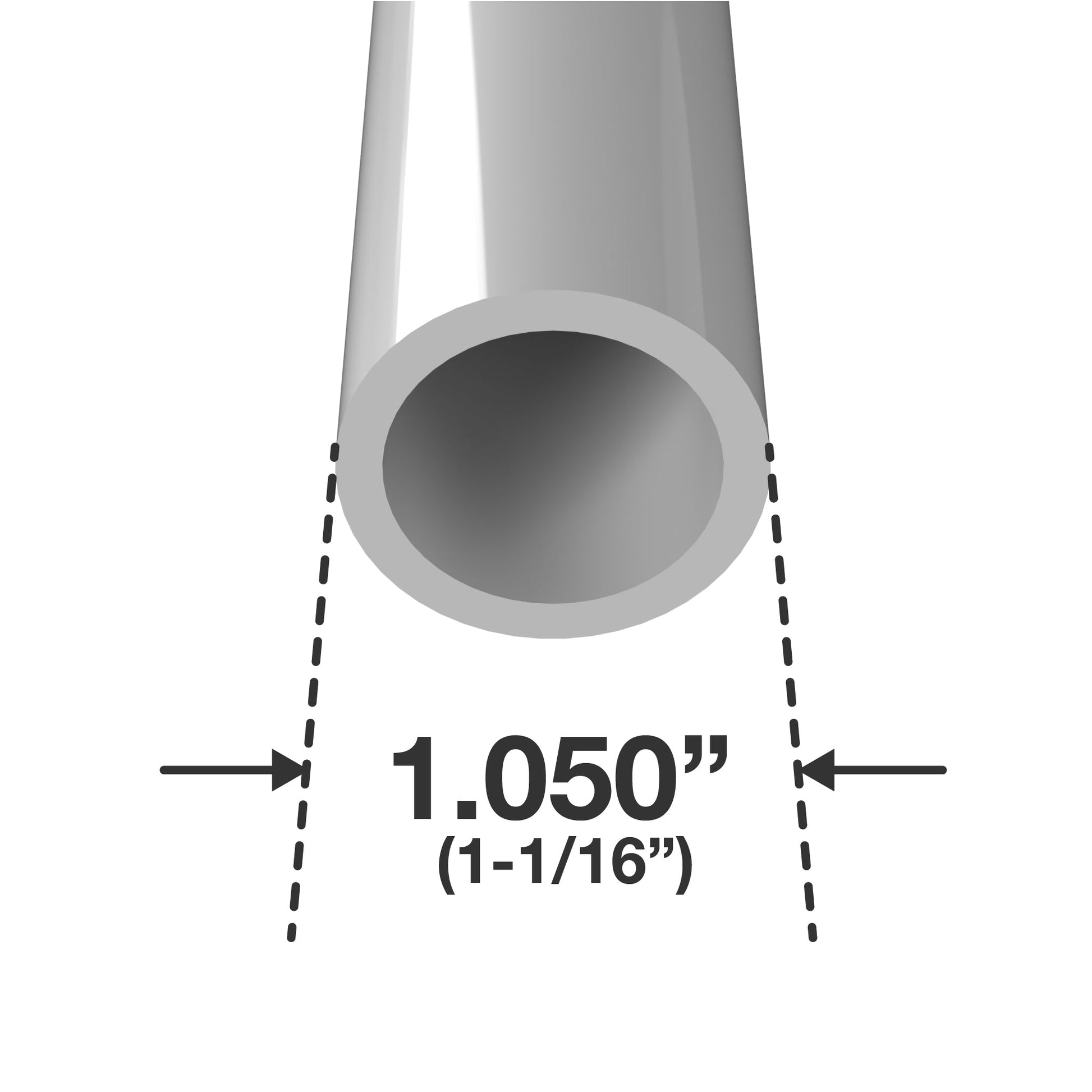 3/4 in. PVC Pipe - Sch 40, Furniture Grade - Gray PVC Pipe - FORMUFIT
