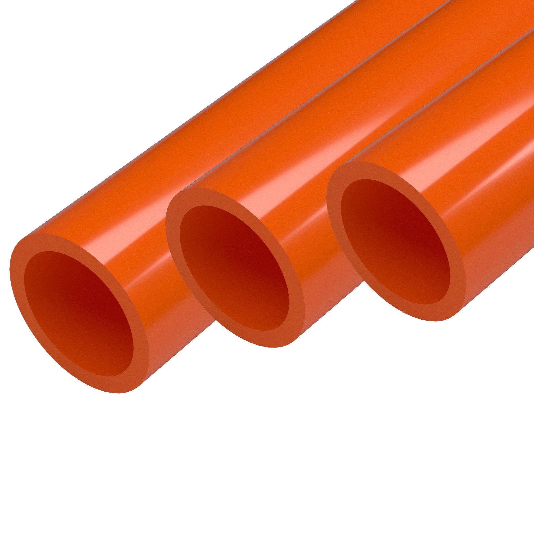 1-1/4 in. PVC Pipe - Sch 40, Furniture Grade - Orange 40" 3-Pack 📦 PVC Pipe - FORMUFIT