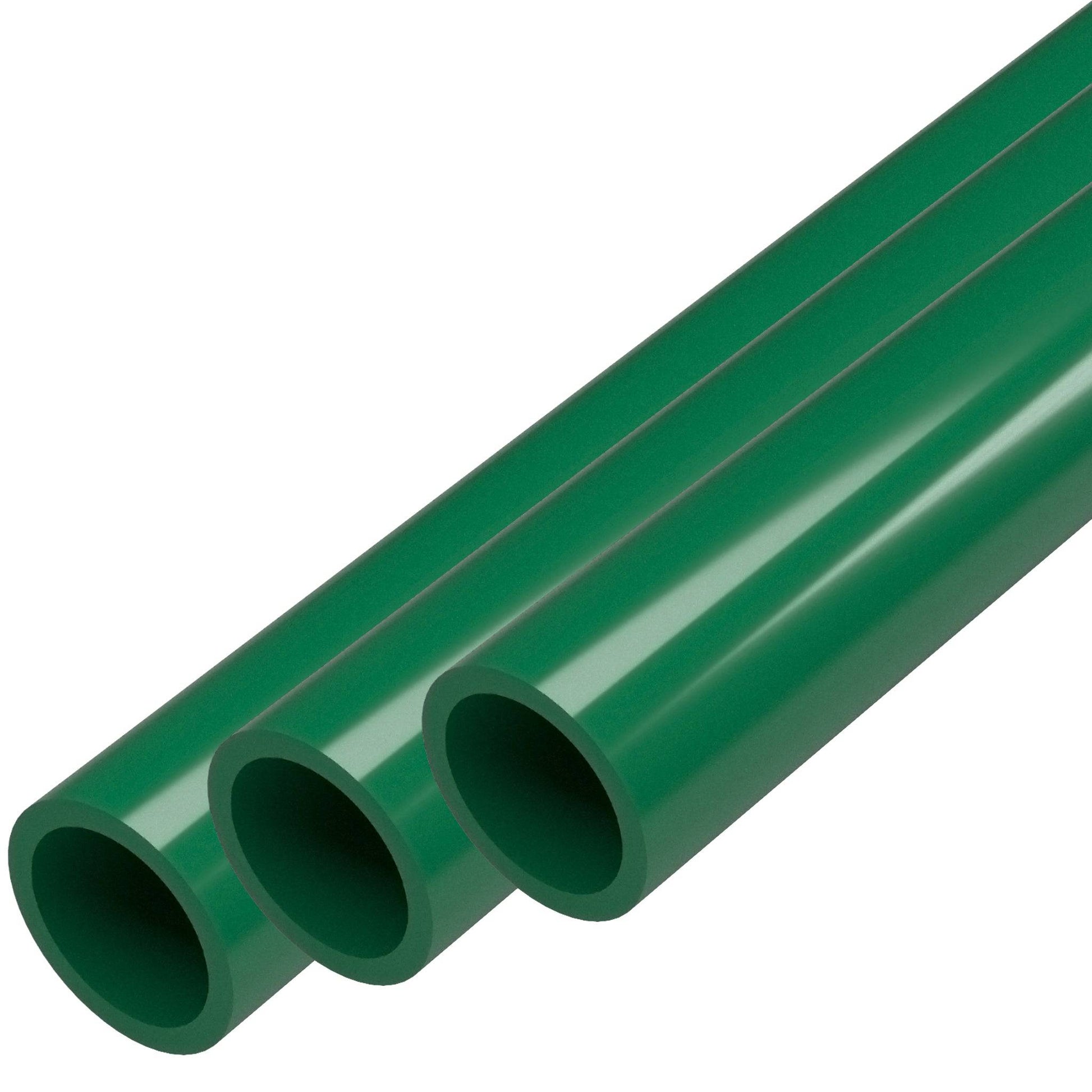 1/2 in. PVC Pipe - Sch 40, Furniture Grade - Green 40" 3-Pack 📦 PVC Pipe - FORMUFIT