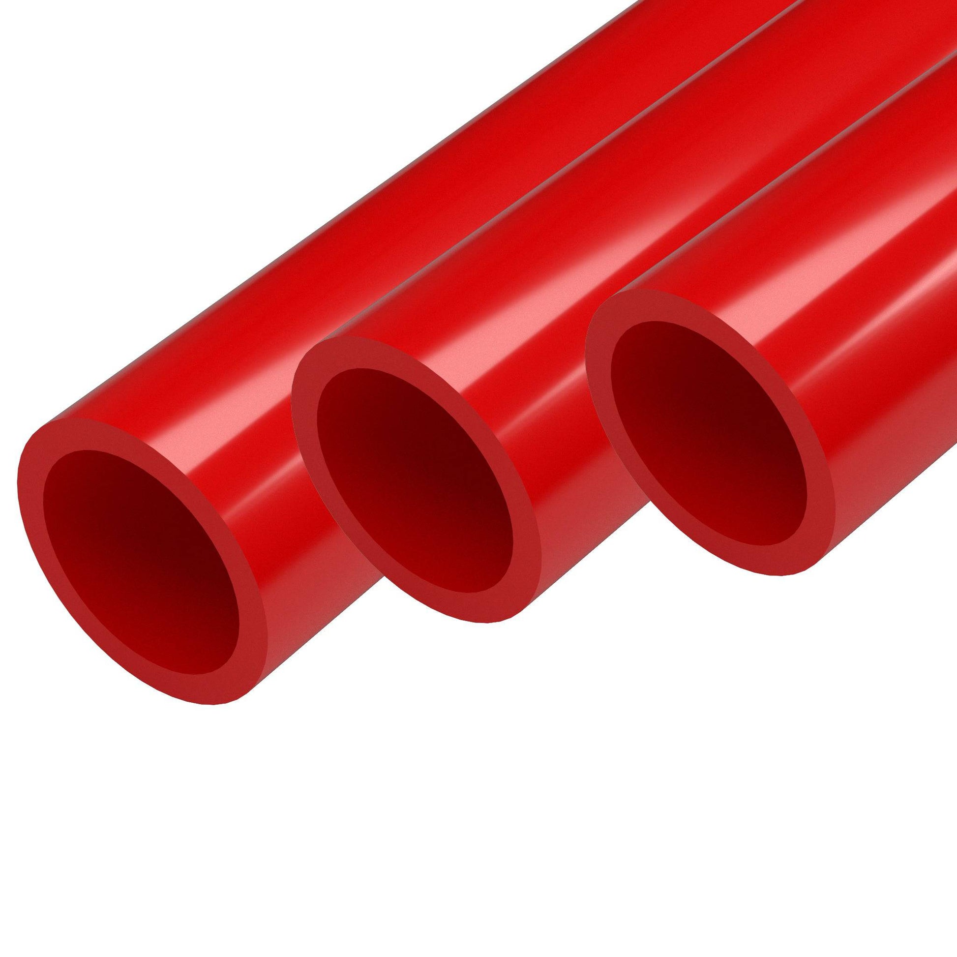 1 in. PVC Pipe - Sch 40, Furniture Grade - Red 40" 3-Pack 📦 PVC Pipe - FORMUFIT