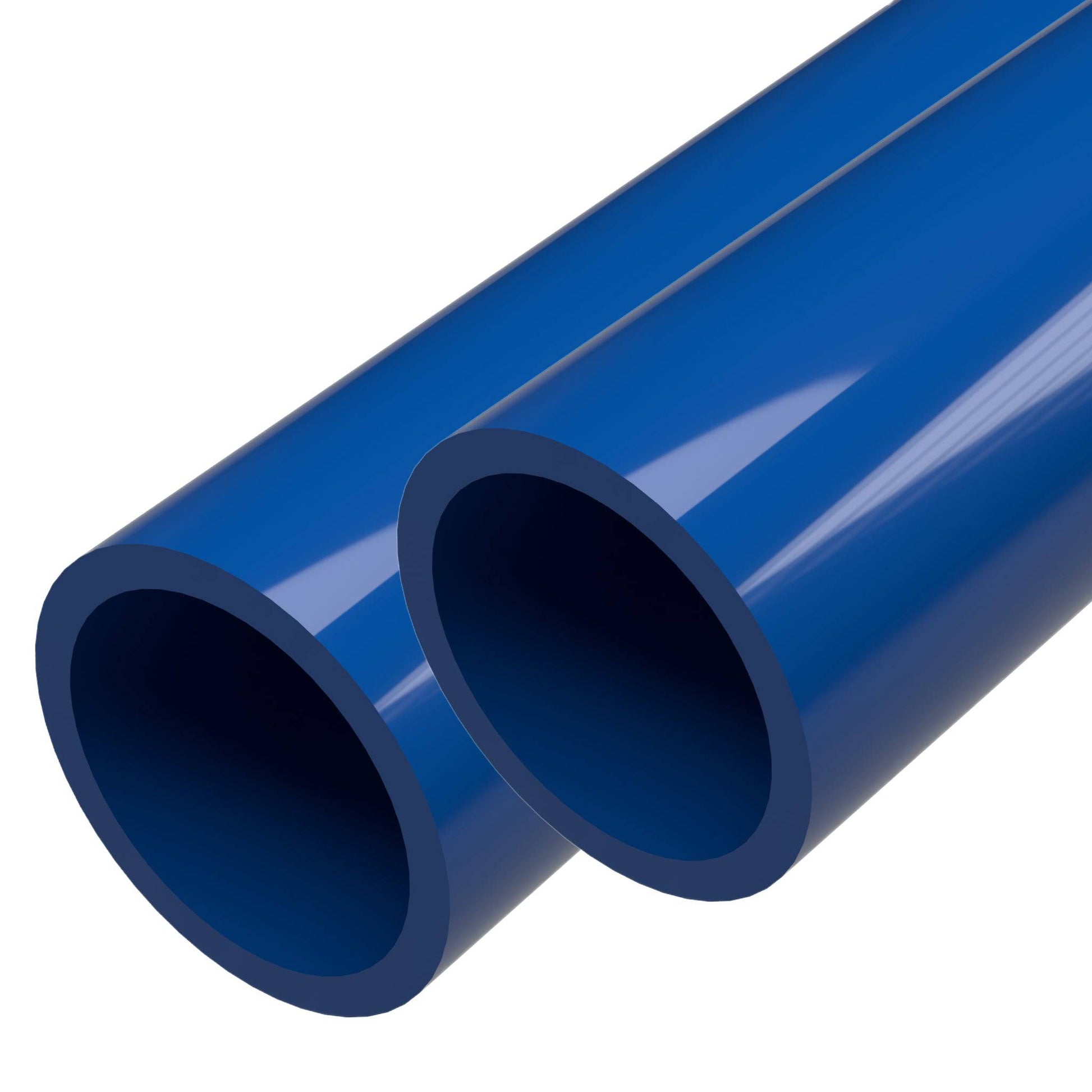 1-1/2 in. PVC Pipe - Sch 40, Furniture Grade - Blue 60" 2-Pack PVC Pipe - FORMUFIT