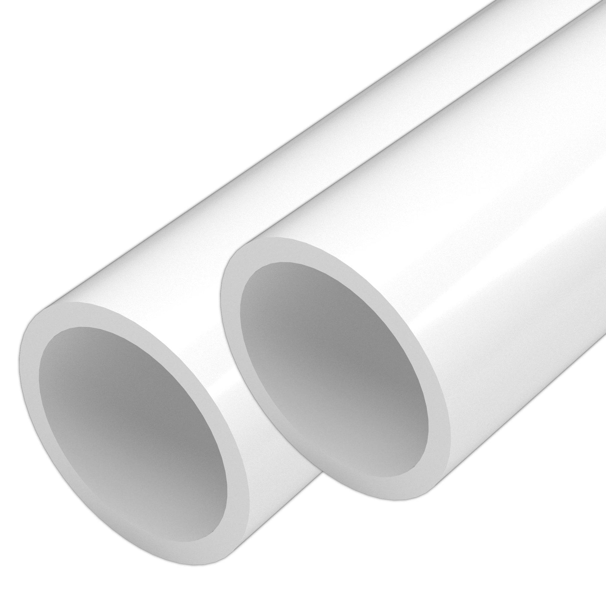 1-1/2 in. PVC Pipe - Sch 40, Furniture Grade - White 60" 2-Pack PVC Pipe - FORMUFIT