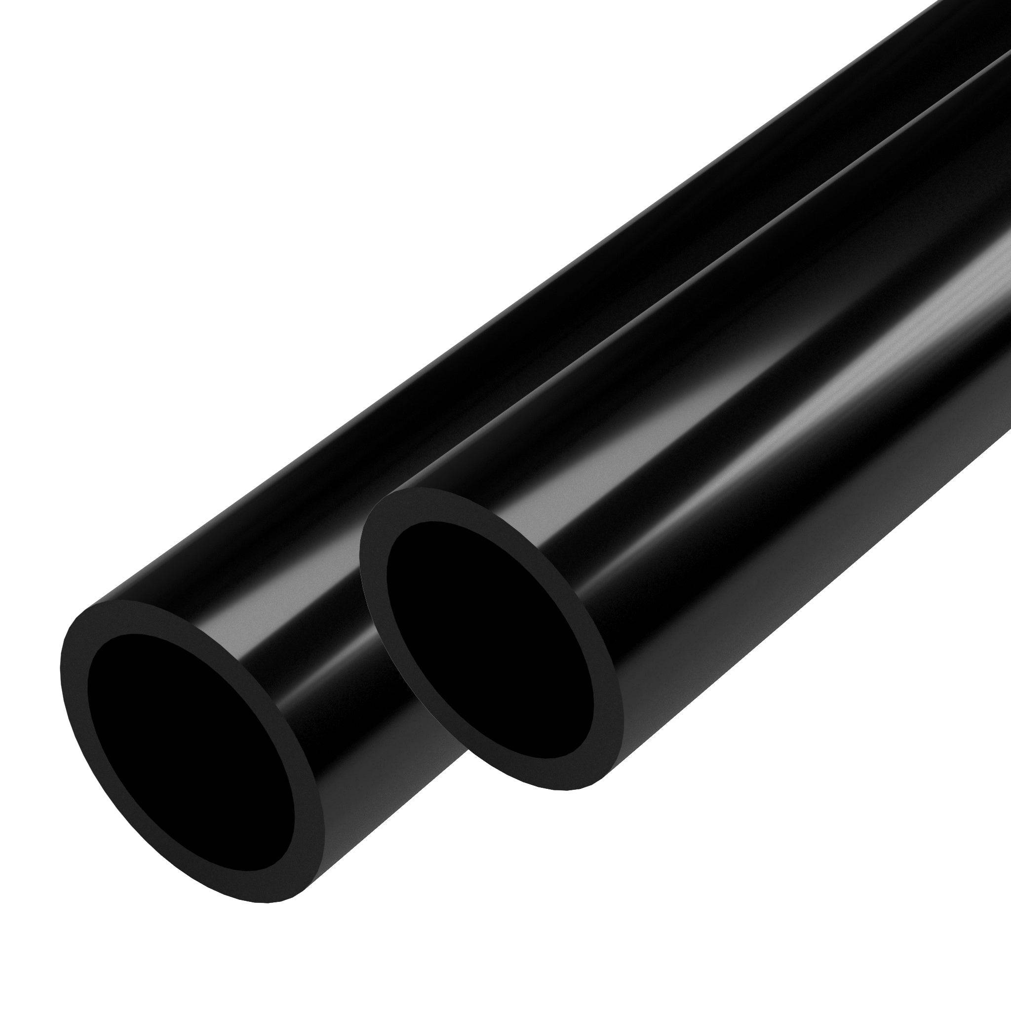 1-1/4 in. PVC Pipe - Sch 40, Furniture Grade - Black 60" 2-Pack PVC Pipe - FORMUFIT