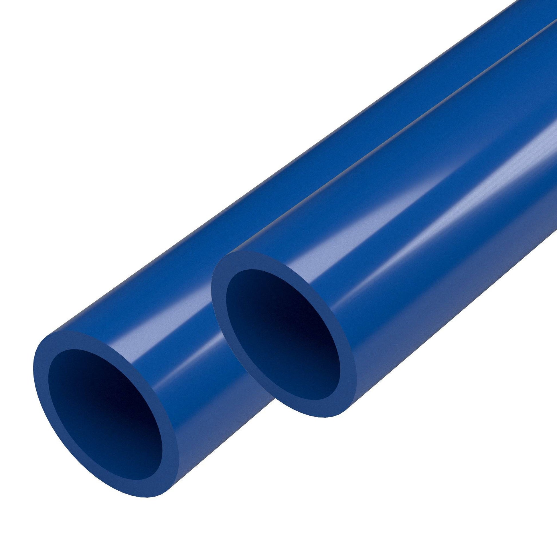 1-1/4 in. PVC Pipe - Sch 40, Furniture Grade - Blue 60" 2-Pack PVC Pipe - FORMUFIT