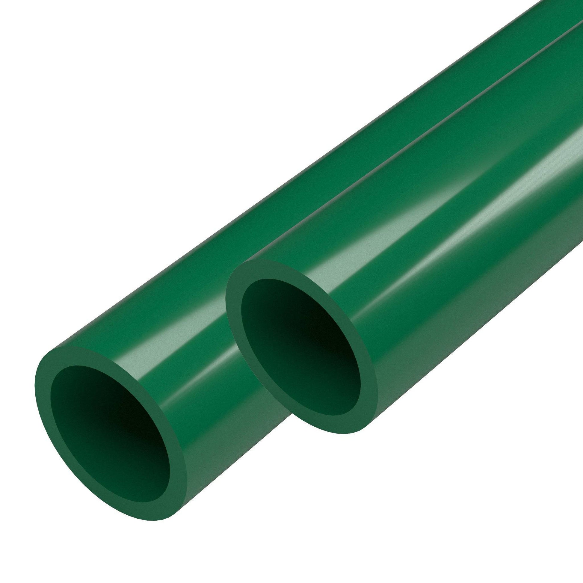 1-1/4 in. PVC Pipe - Sch 40, Furniture Grade - Green 60" 2-Pack PVC Pipe - FORMUFIT