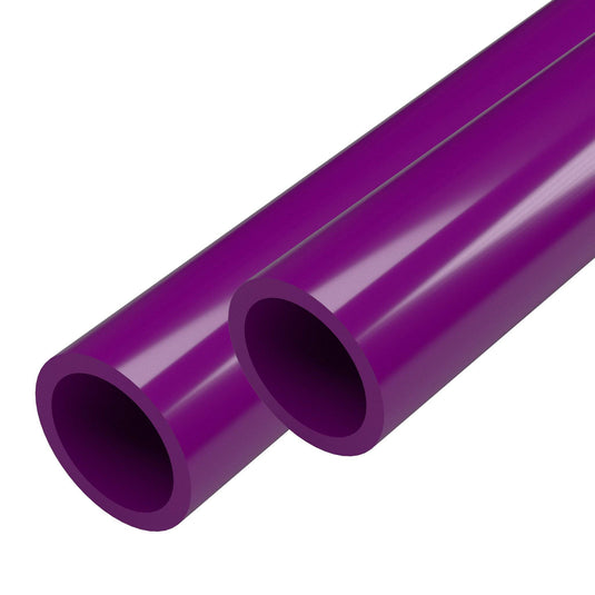 1-1/4 in. Sch 40 Furniture Grade PVC Pipe - Purple - FORMUFIT