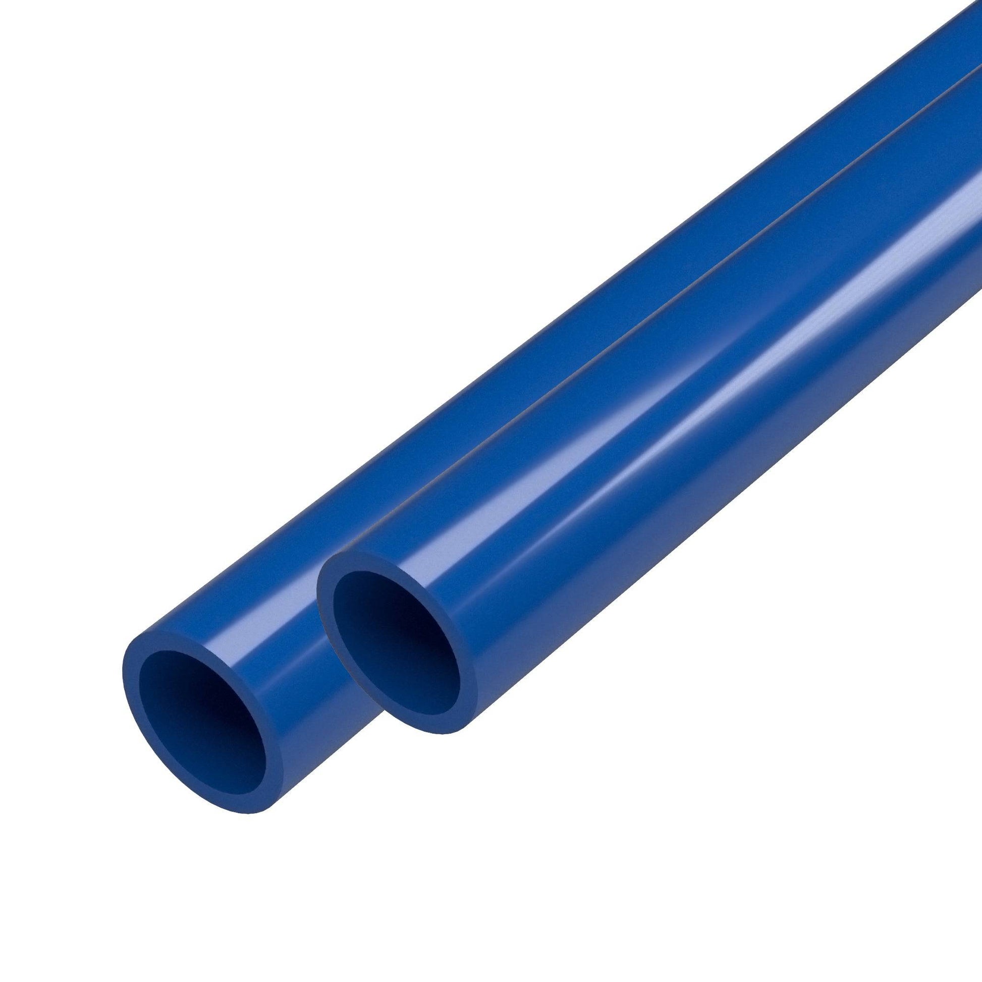 1/2 in. PVC Pipe - Sch 40, Furniture Grade - Blue 60" 2-Pack PVC Pipe - FORMUFIT
