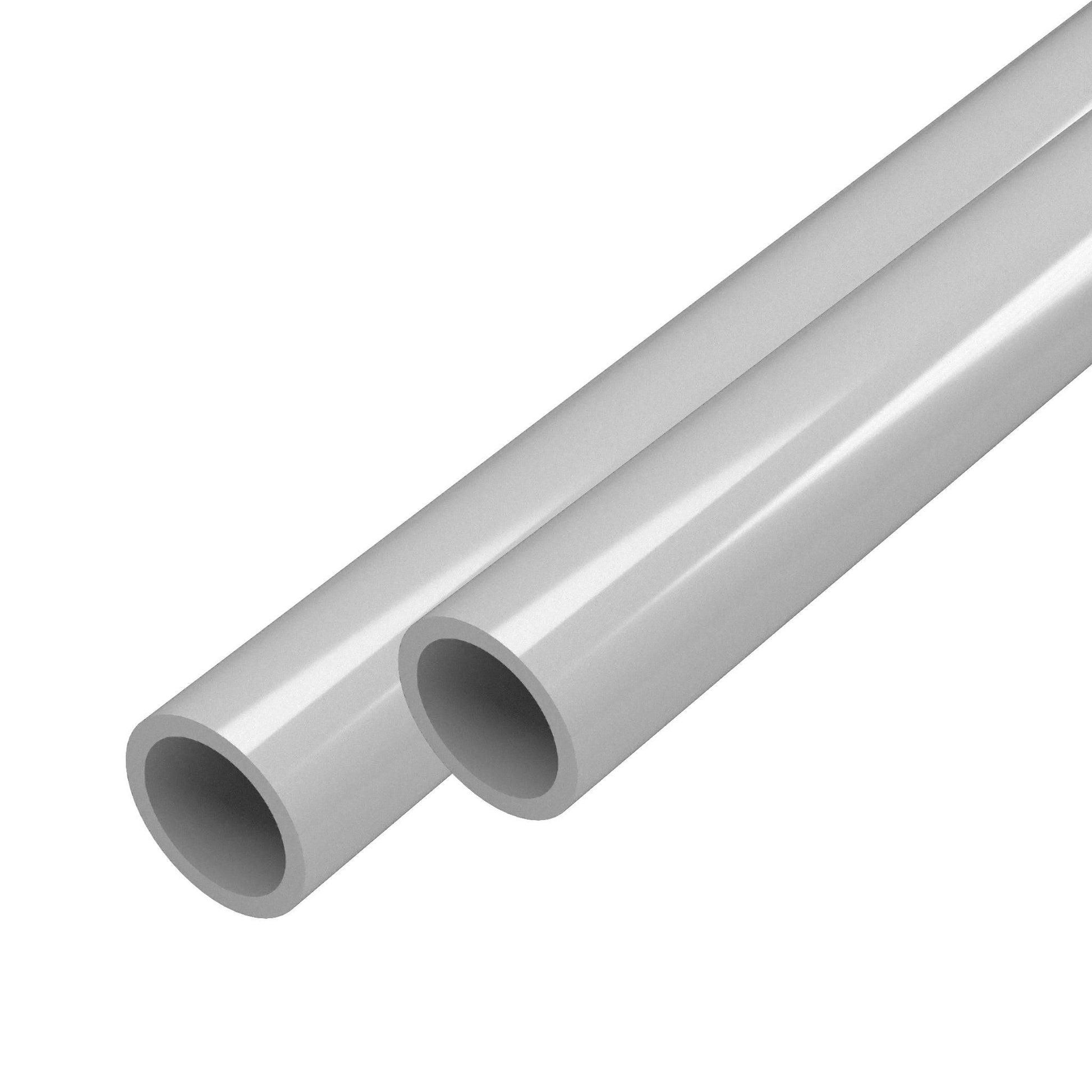 1/2 in. PVC Pipe - Sch 40, Furniture Grade - Gray 60" 2-Pack PVC Pipe - FORMUFIT