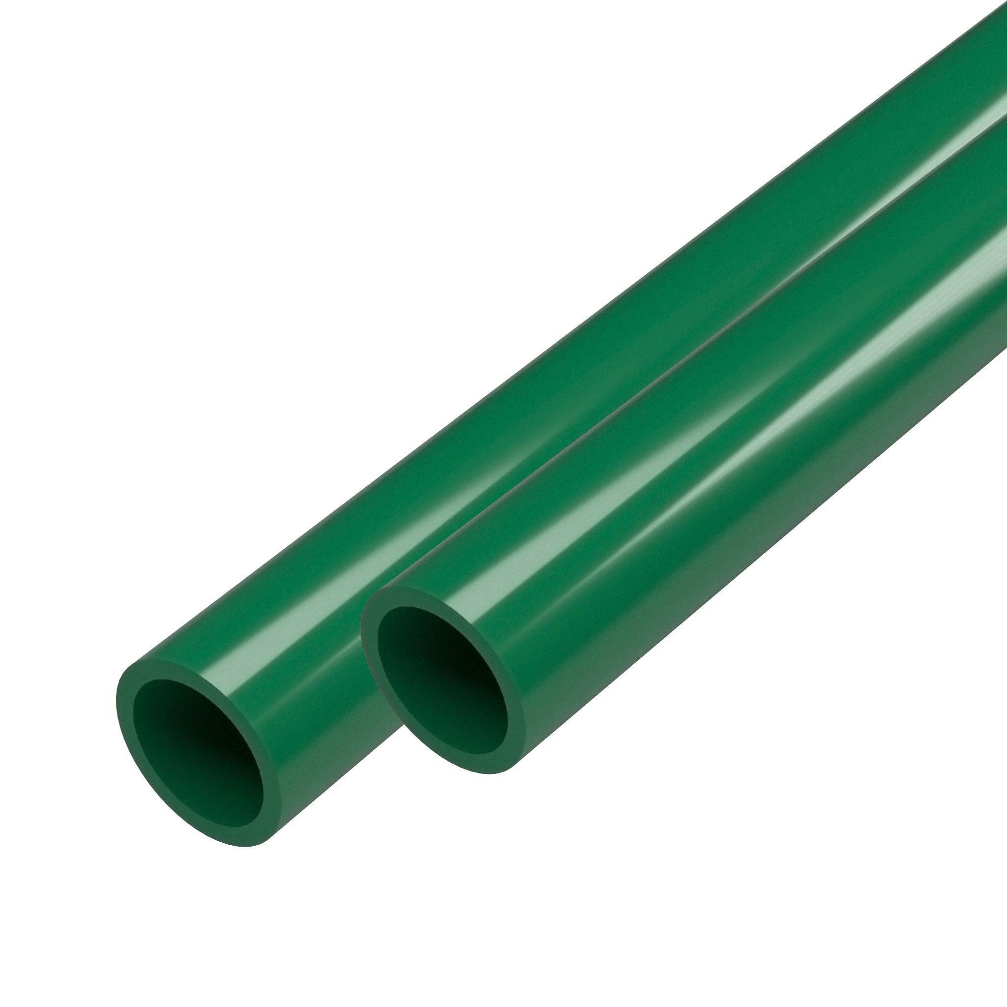 1/2 in. PVC Pipe - Sch 40, Furniture Grade - Green 60" 2-Pack PVC Pipe - FORMUFIT